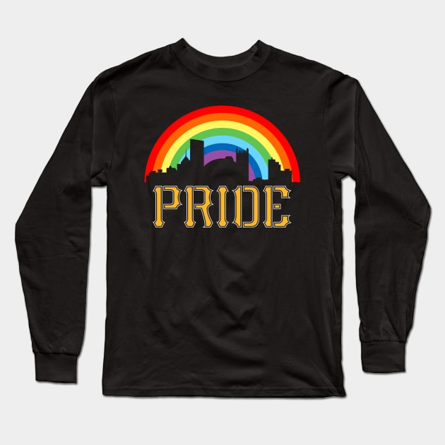 PRIDE Rainbow Pittsburgh Long Sleeve T-Shirt by Baggss